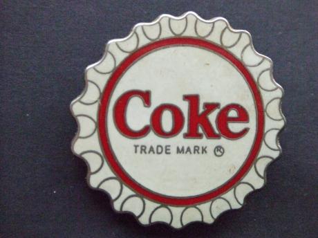 Coca Cola kroonkurk wit met rode letters